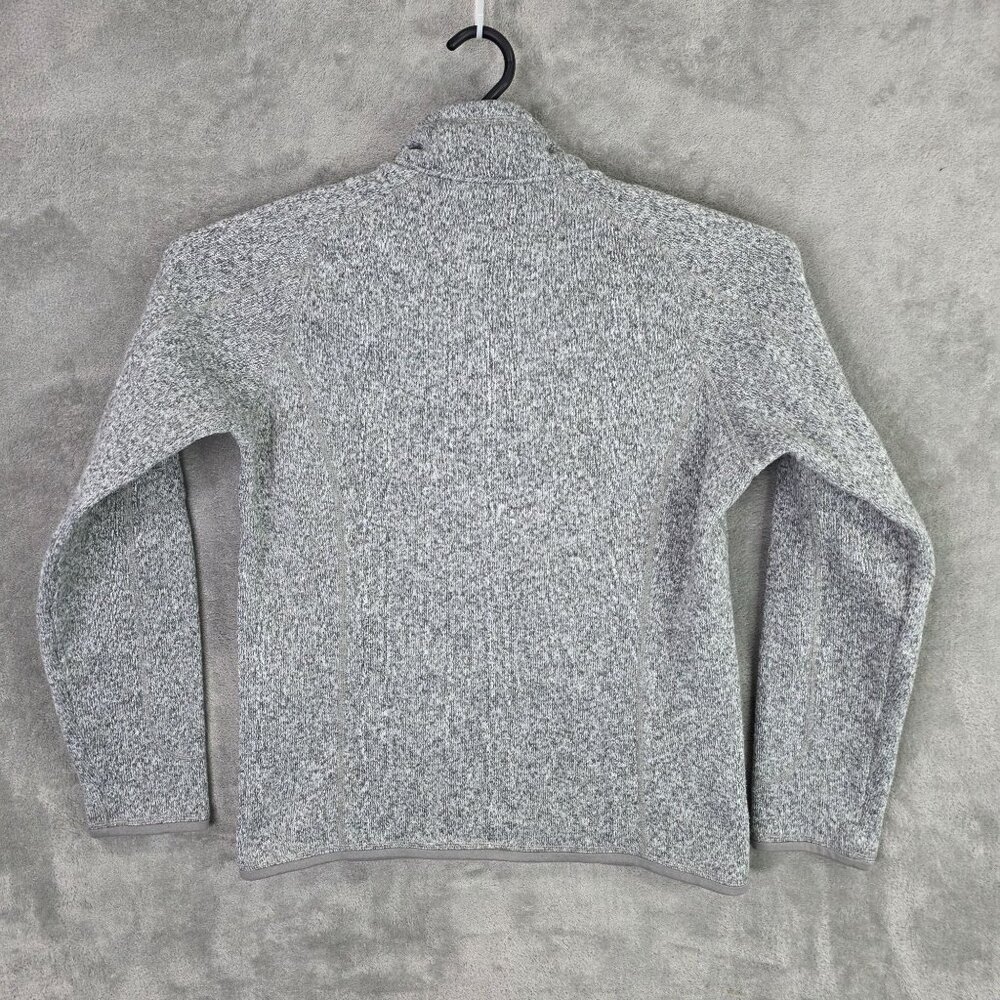 Womens Patagonia Gray 1/4 Zip Fleece Pullover Sweater Long Sleeve Polyester M - Picture 5 of 8